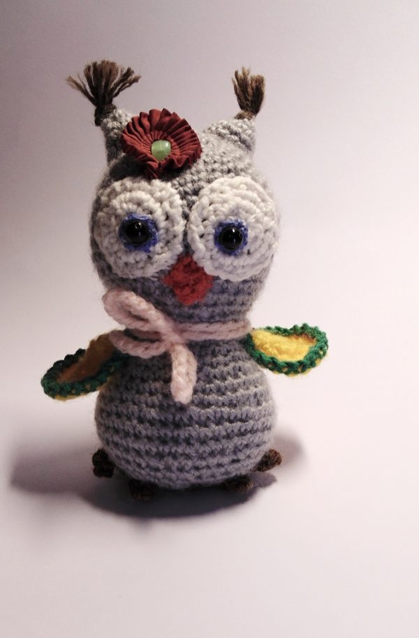 Soft toys: Hand knitted owl toy