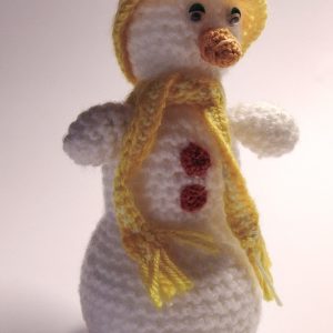 Soft toys: Hand knitted Snowman