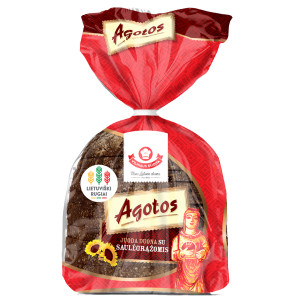 Lithuanian “Agotos” Rye Dark Bread with Sunflower Seeds, 375 g