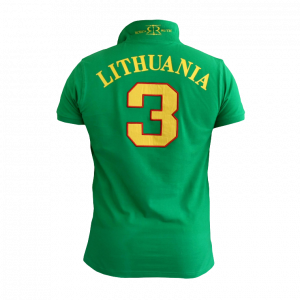 Green Polo t-shirt "Lithuania 3 Style"