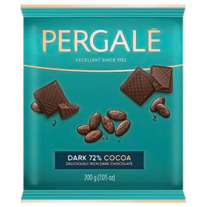 Lithuanian Dark Chocolate PERGALĖ 72% – 200 gr