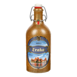 Lithuanian Mead Trakai in the Ceramic Bottle